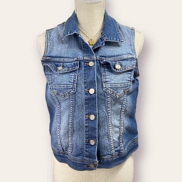 True Freedom y2k Denim Vest - Picture 1 of 4